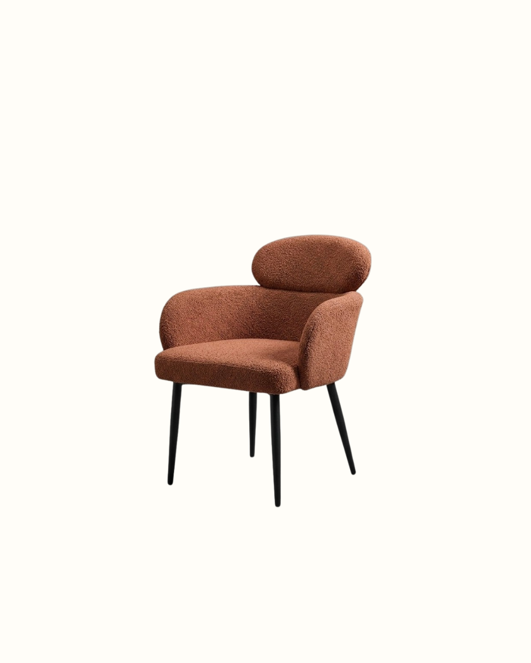 Fauteuil bouclé enveloppant